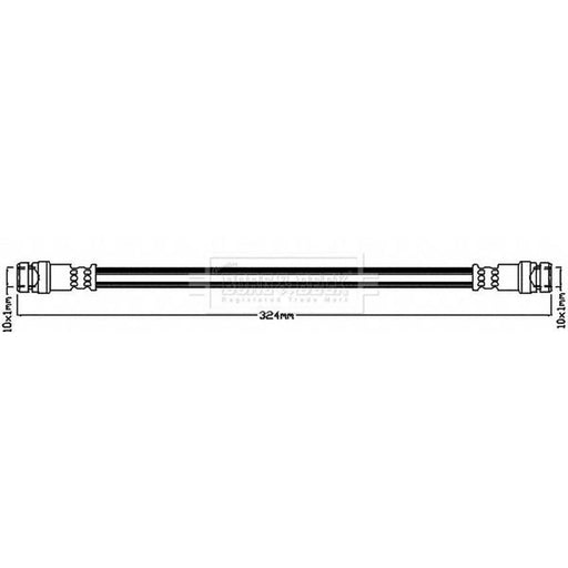Borg & Beck Brake Hydraulic Hose Line Rear Left BBH8660