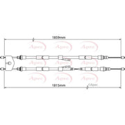 Apec Handbrake Cable Left Rear CAB1507