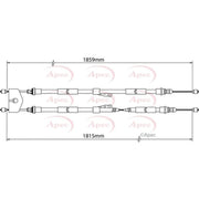 Apec Handbrake Cable Left Rear CAB1507