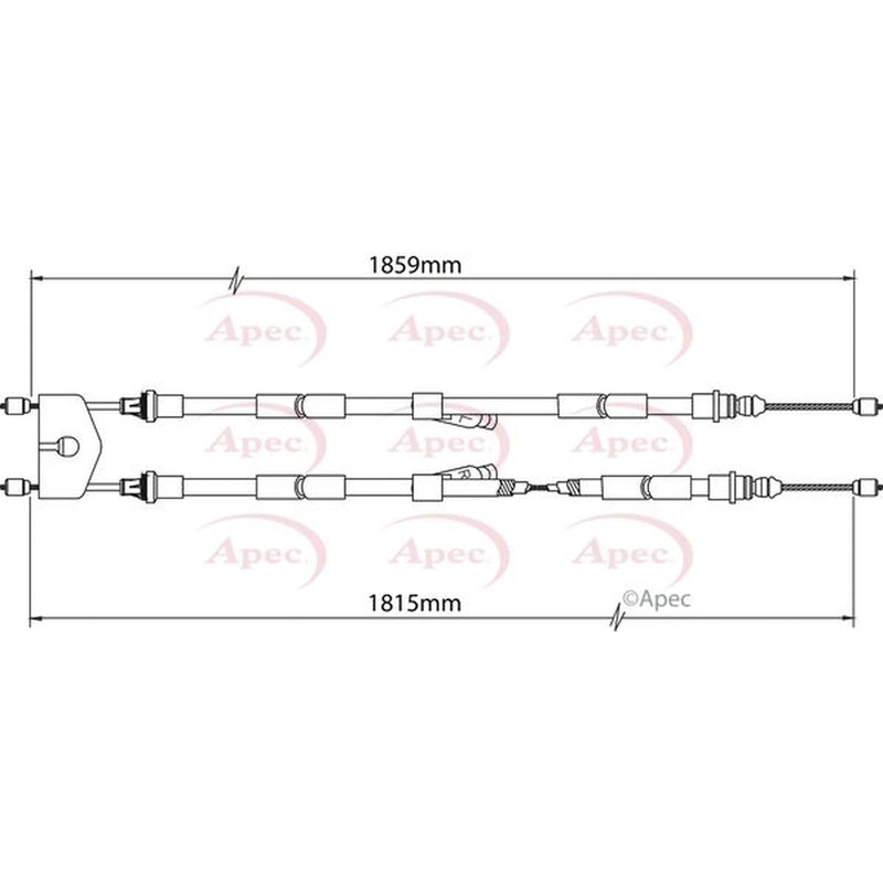 Apec Handbrake Cable Left Rear CAB1507