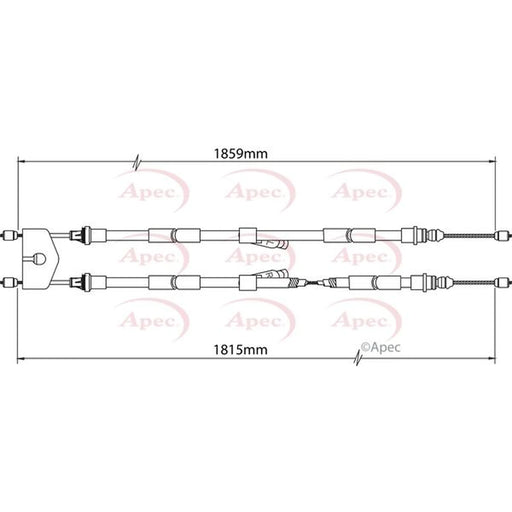 Apec Handbrake Cable Left Rear CAB1507