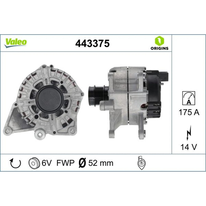 Valeo Car Alternator 12V 443375