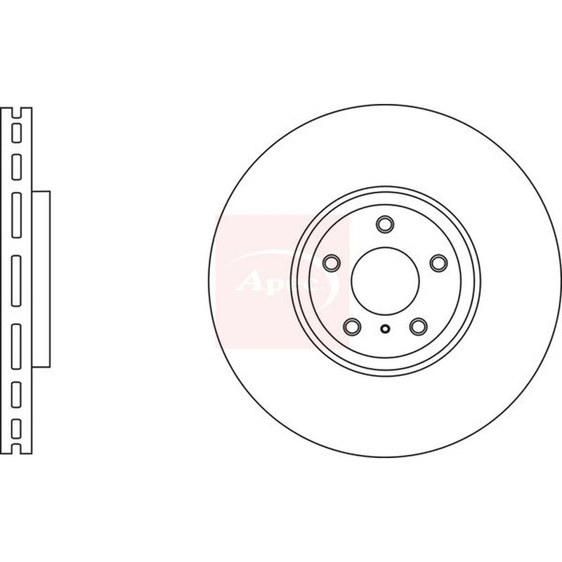 Apec 2 x Vented Front Brake Discs DSK2833