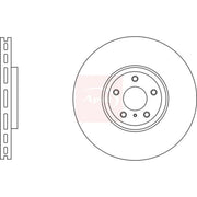 Apec 2 x Vented Front Brake Discs DSK2833