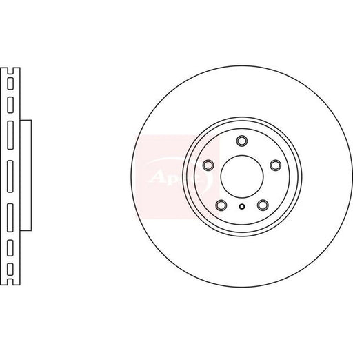 Apec 2 x Vented Front Brake Discs DSK2833