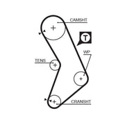 Gates Timing Belt Kit with Rollers K015545XS