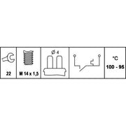 Hella Radiator Fan Temperature Switch Connectors 6ZT 008 729-001
