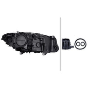 Hella Headlight Headlamp H7/H7 Left 1LL 010 131-931