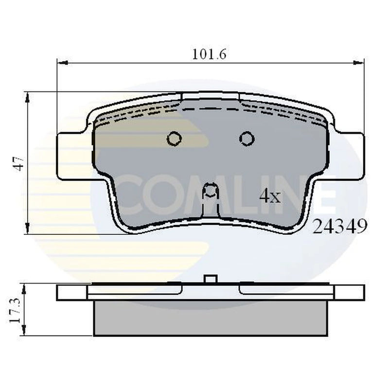 Comline 4 x Rear Brake Pad Set CBP01528