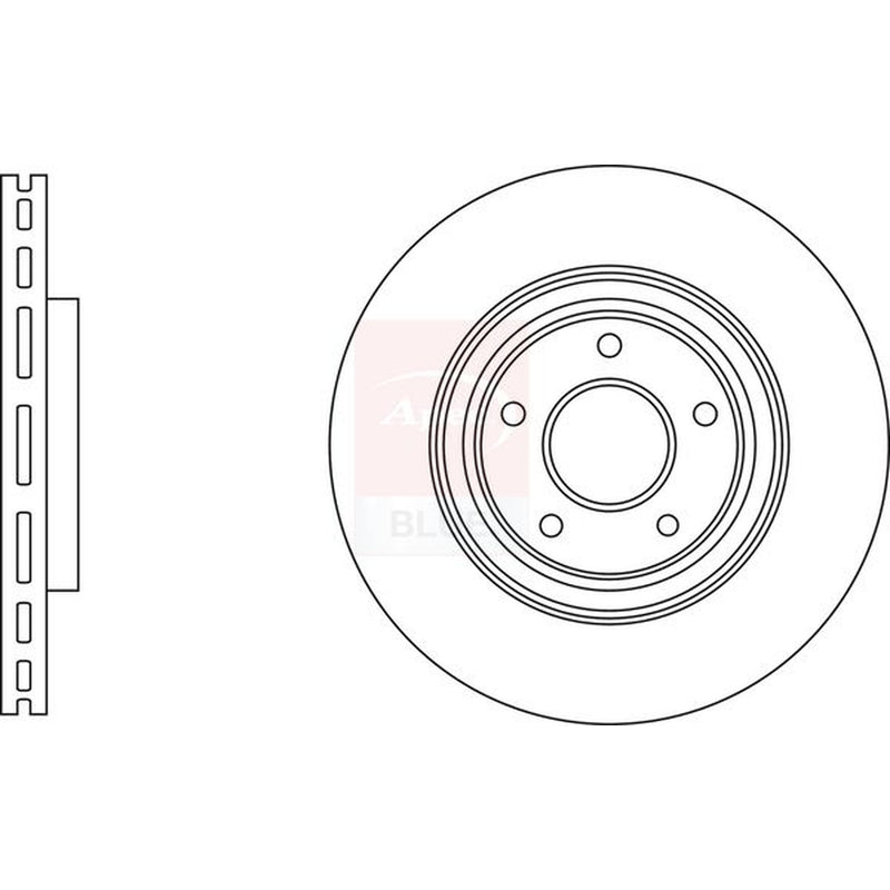 Apec 2 x Vented Front Brake Discs SDK6849