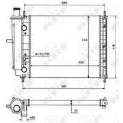 NRF Engine Radiator 58015