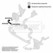 Borg & Beck Intercooler Turbo Charge Air Hose BTH1428