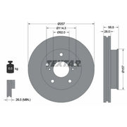 Textar 2 x Front Brake Discs 92236003