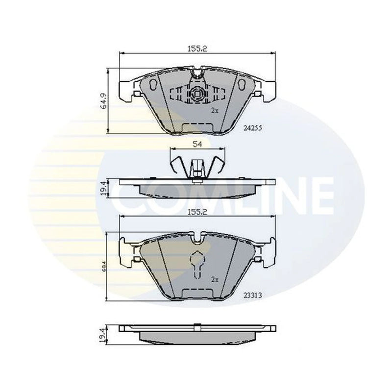Comline 4 x Front Brake Pad Set CBP01700