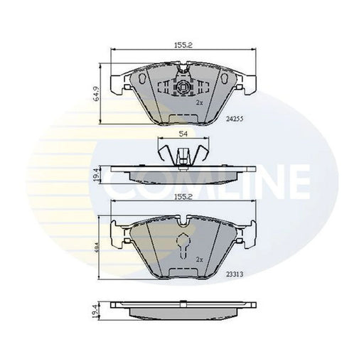 Comline 4 x Front Brake Pad Set CBP01700