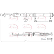 Apec Handbrake Cable Left Rear CAB1249