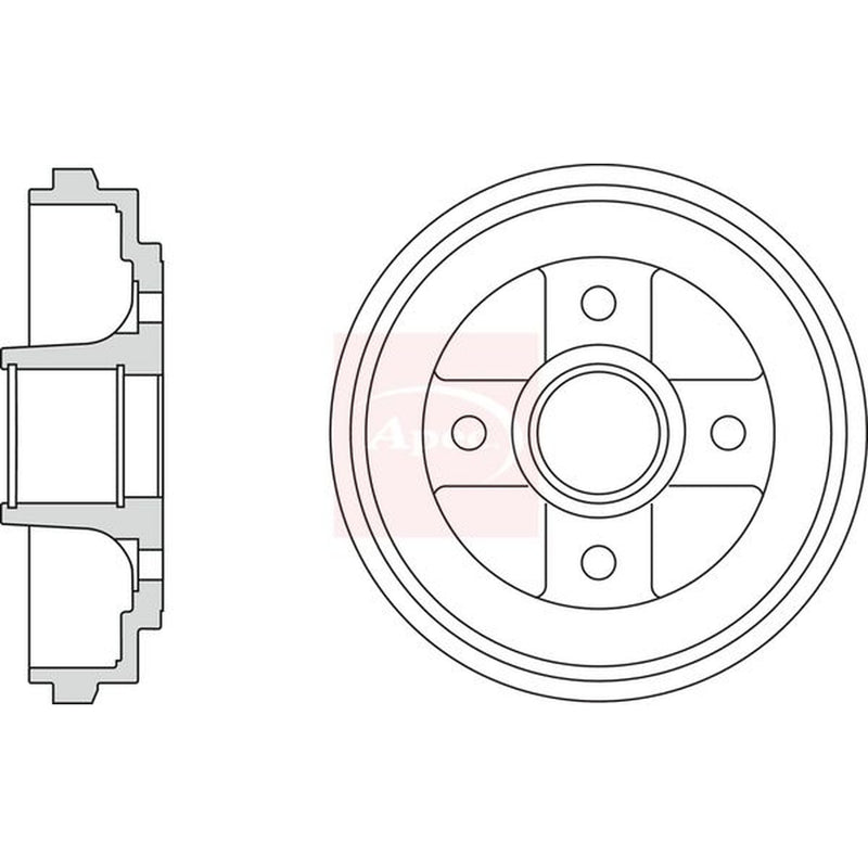 Apec Brake Drum Assembly Rear DRM9975