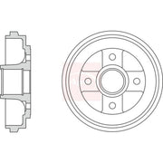 Apec Brake Drum Assembly Rear DRM9975
