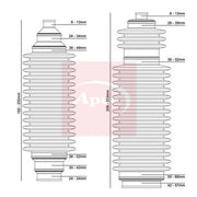 Apec Steering Bellow Kit Front ACB3004