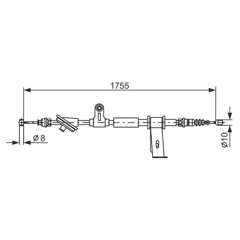 Bosch Handbrake Cable Left Rear 1 987 477 111