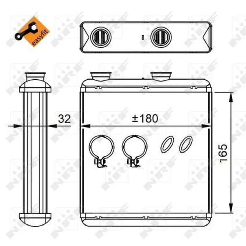 NRF Heater Matrix Core Heat Exchanger 54298