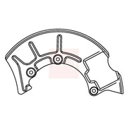 Apec Brake Disc Splash Guard Front Left ASG1043
