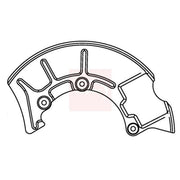 Apec Brake Disc Splash Guard Front Left ASG1043