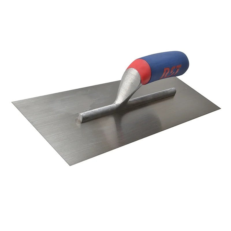 R.S.T. Plasterer's Finishing Trowel Carbon Steel Soft Touch Handle 13 x 4.1/2in