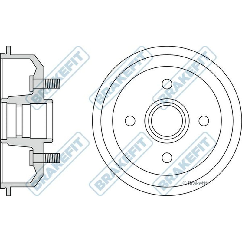 Apec Brake Drum Assembly Rear BDR9037