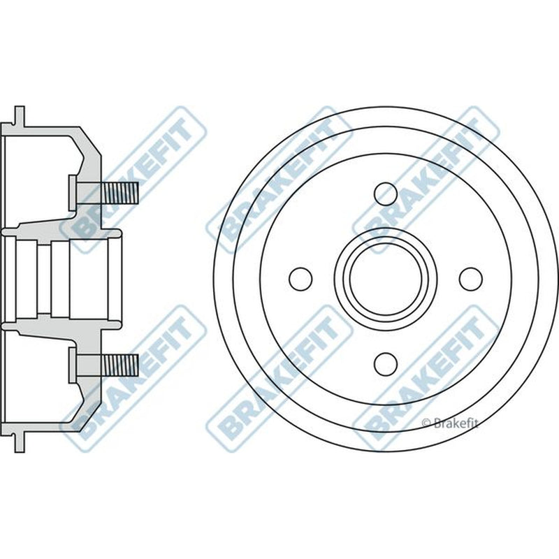 Apec Brake Drum Assembly Rear BDR9037