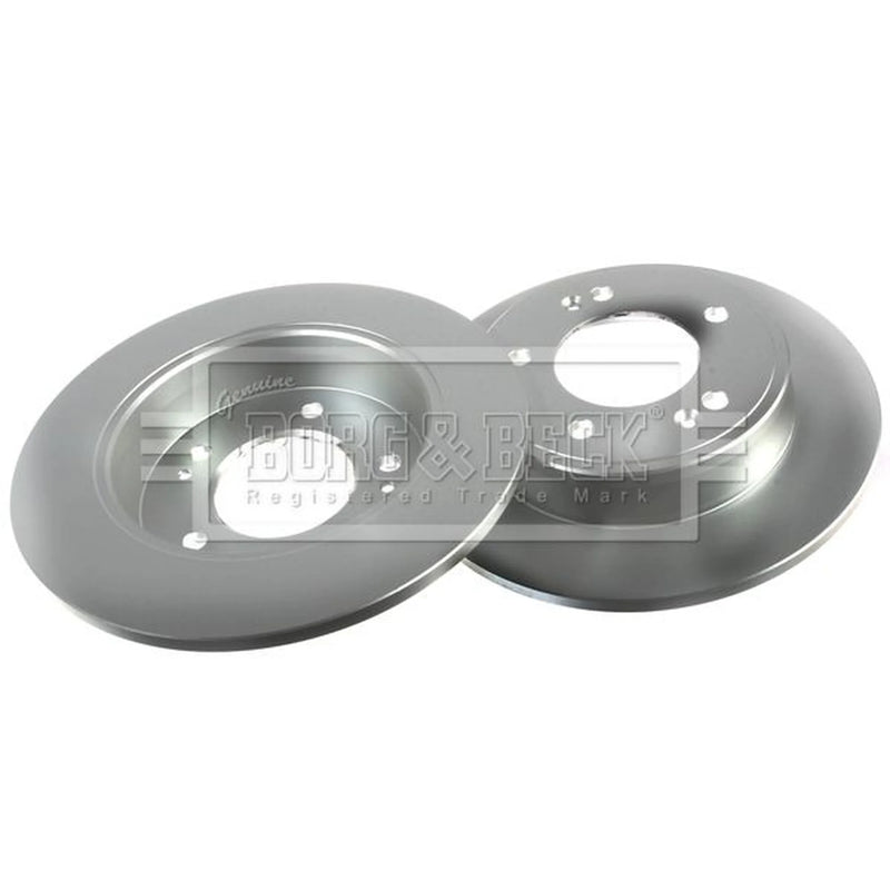 Borg & Beck 2 x Solid Rear Brake Discs BBD5257