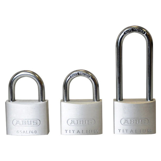 ABUS Mechanical 64TI/40mm TITALIUM™ Padlock Triple Pack (1 Long Shackle)