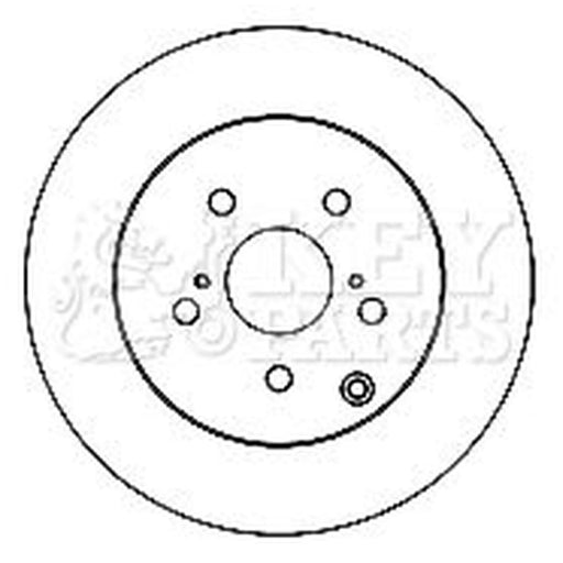 Key Parts 2 x Solid Rear Brake Discs KBD5159