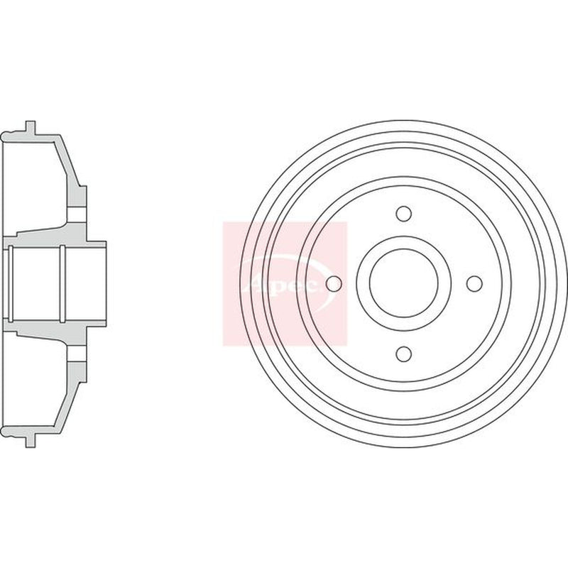 Apec Brake Drum Assembly Rear DRM9219
