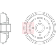 Apec Brake Drum Assembly Rear DRM9219