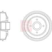 Apec Brake Drum Assembly Rear DRM9978
