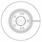 Borg & Beck 2 x Vented Front Brake Discs BBD4523