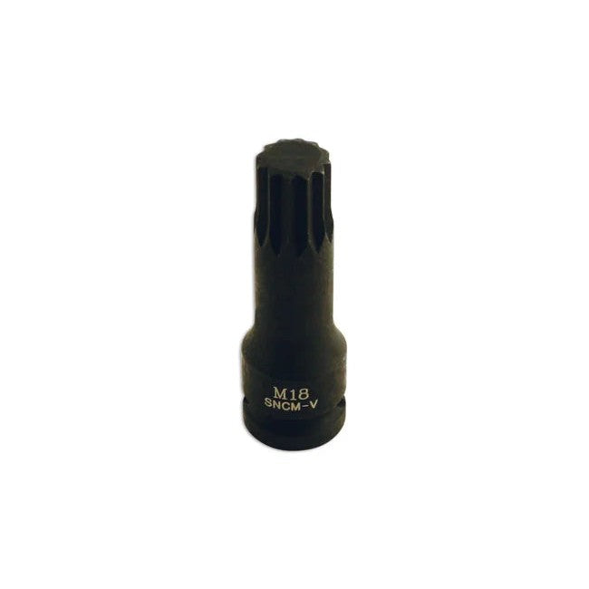 Laser Tools Spline Socket Bit 1/2"D M18 - PL