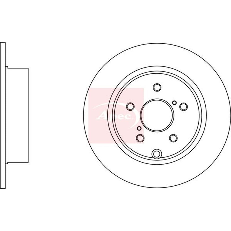 Apec 2 x Solid Rear Brake Discs DSK2814