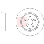 Apec 2 x Solid Rear Brake Discs DSK2814