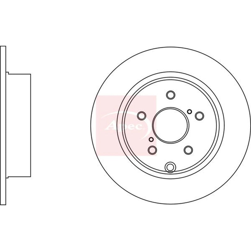 Apec 2 x Solid Rear Brake Discs DSK2814