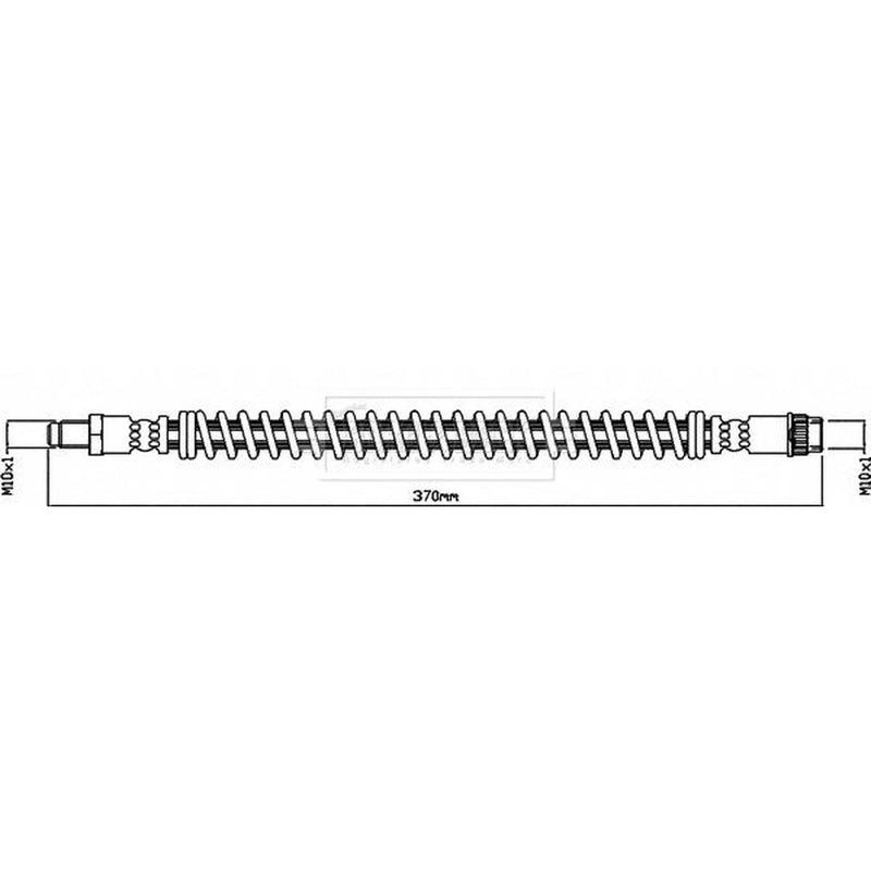 Borg & Beck Brake Hydraulic Hose Line Rear Left BBH8435