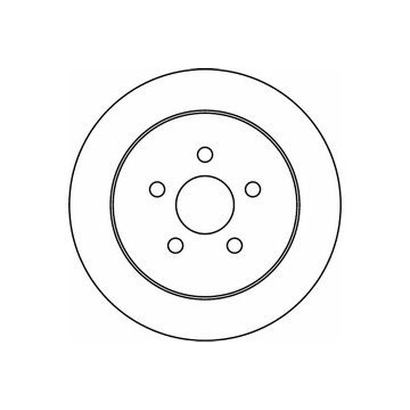 Abtex 2 x Solid Rear Brake Discs BD1027S