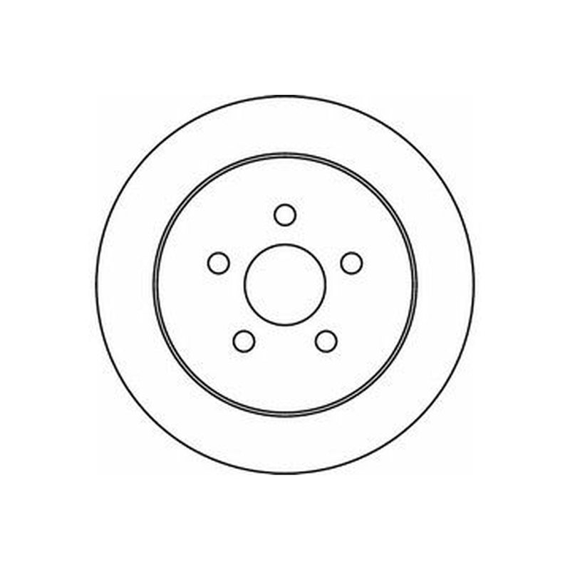 Abtex 2 x Solid Rear Brake Discs BD1027S