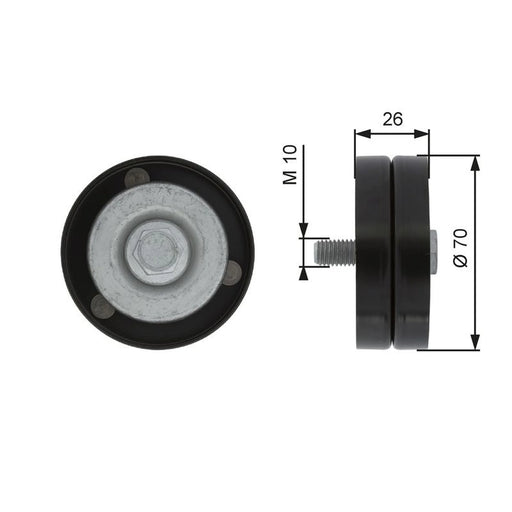 Gates V-Ribbed Belt Deflection/Guide Pulley T36363
