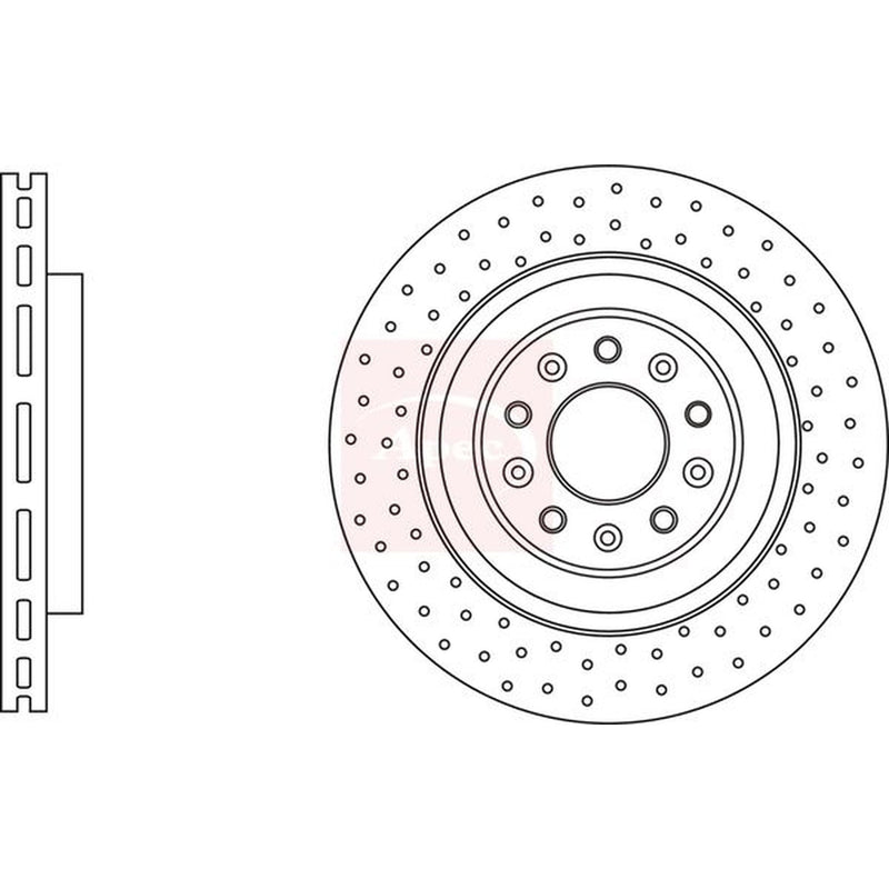 Apec 2 x Perforated/Vented Front Brake Discs DSK3217