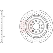 Apec 2 x Perforated/Vented Front Brake Discs DSK3218