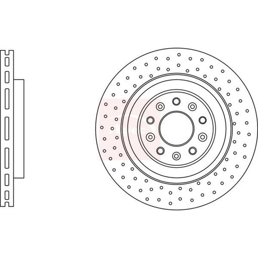Apec 2 x Perforated/Vented Front Brake Discs DSK3218