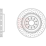 Apec 2 x Perforated/Vented Front Brake Discs DSK3217