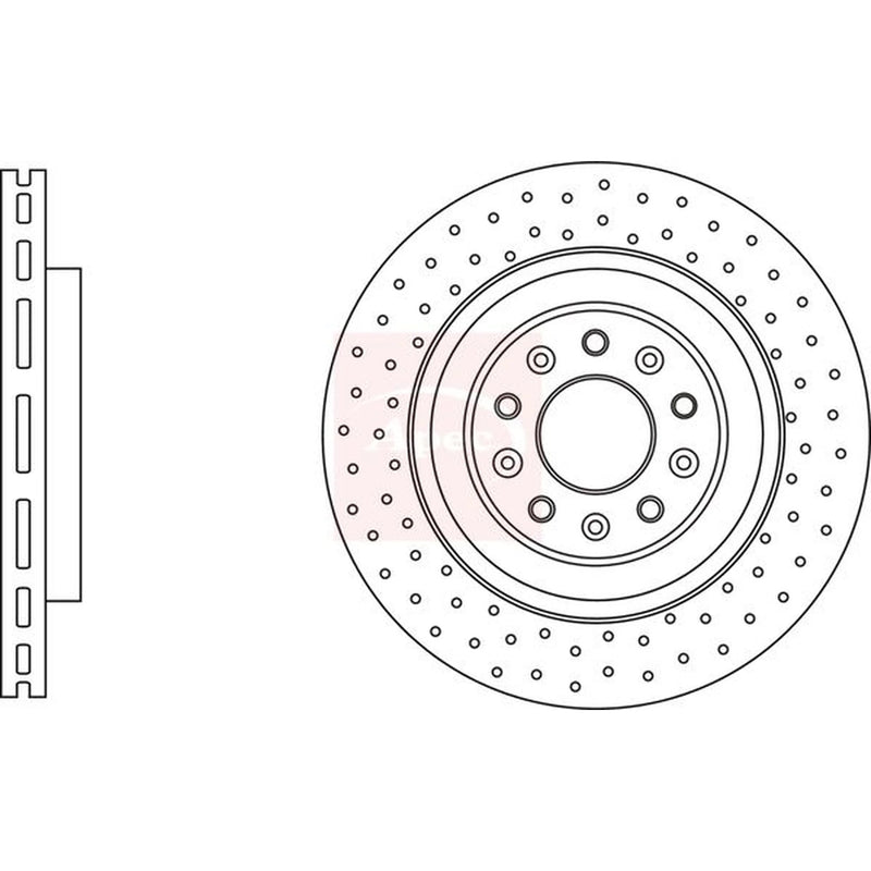 Apec 2 x Perforated/Vented Front Brake Discs DSK3217